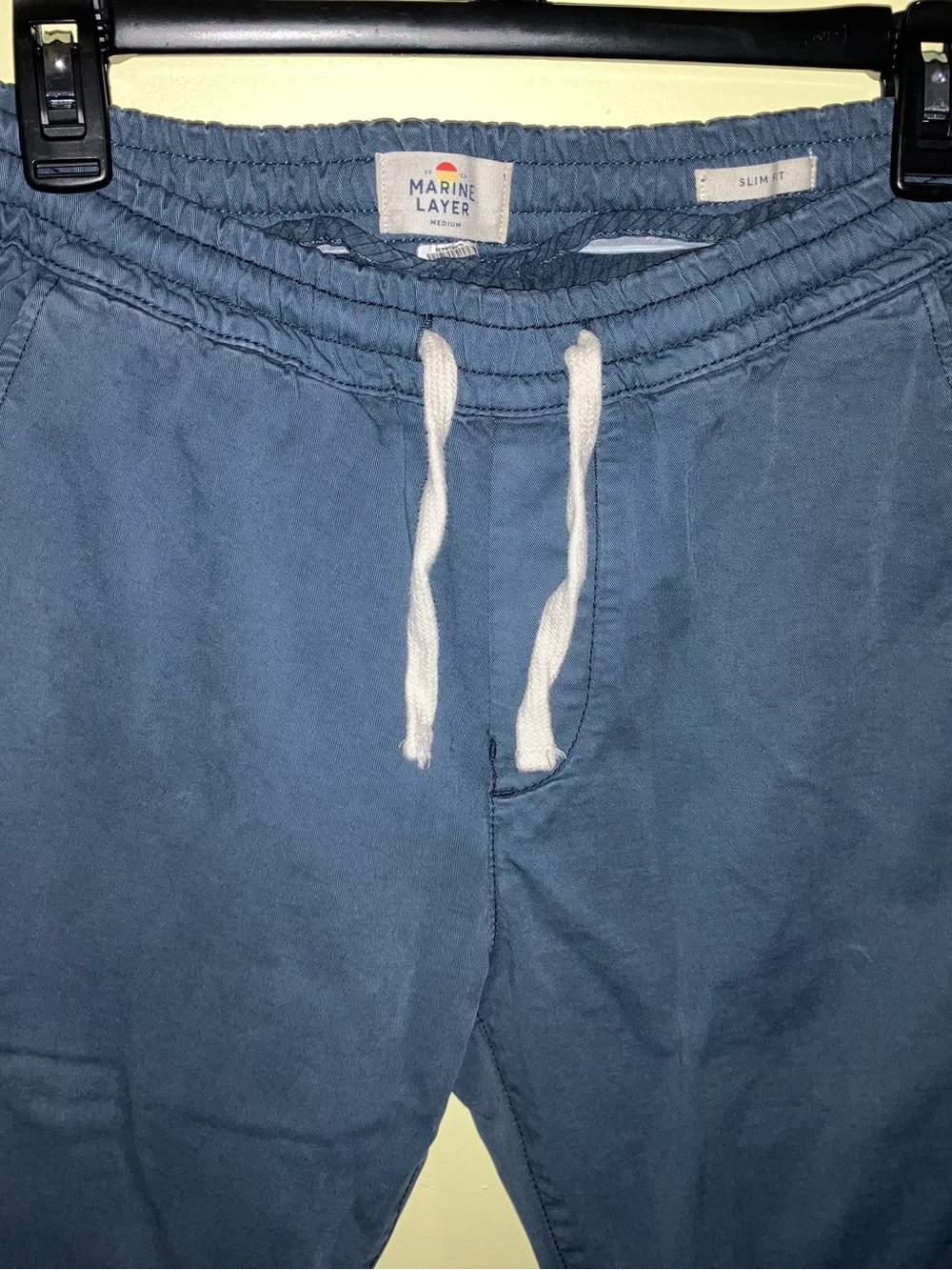 Marine Layer Saturday slim beach pants joggers casual blue size M medium - Picture 5 of 11